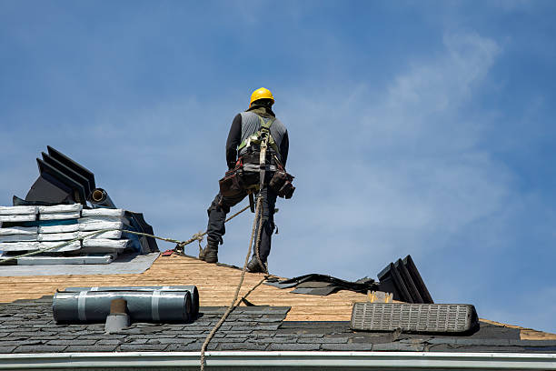 Professional Storm Damage Roof Repair technician working in New Vienna, IA